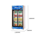 746L Vertical up Unit Schiebe-Multi-Door Display Kühlschrank